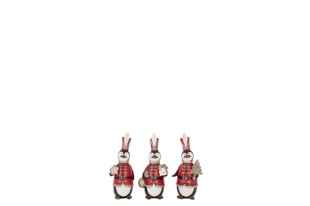 Penguin Christmas Polyresin Multicolored Small
