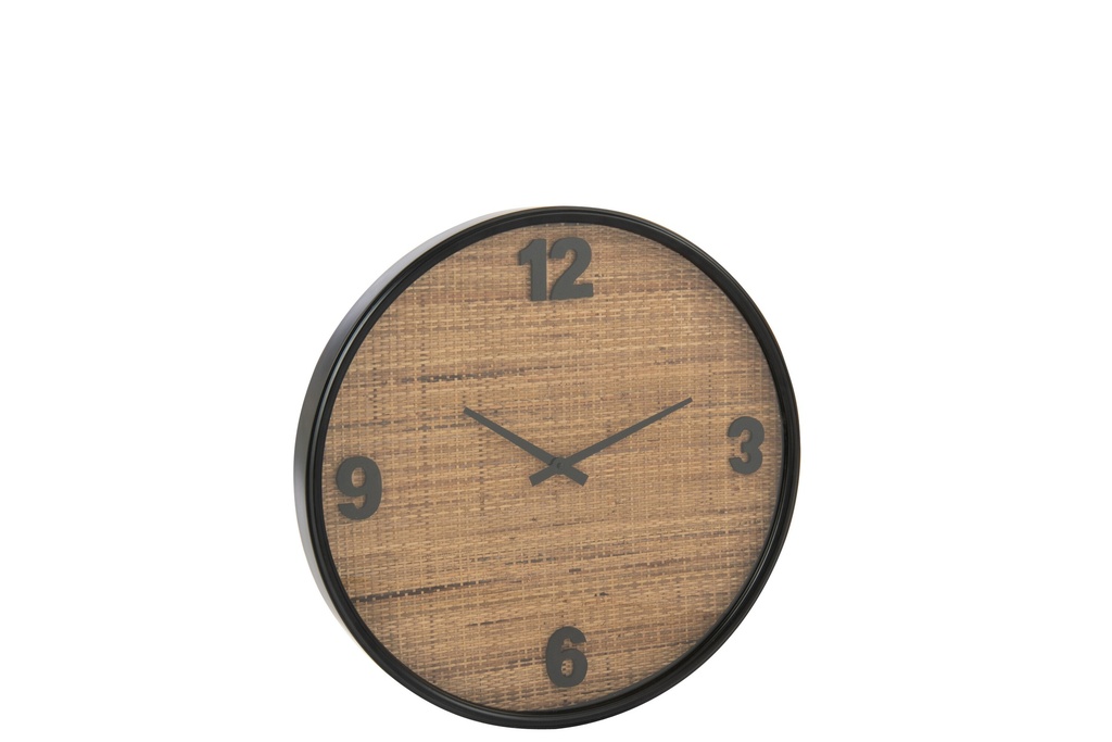 Wall Clock MDF Brown/Black Small