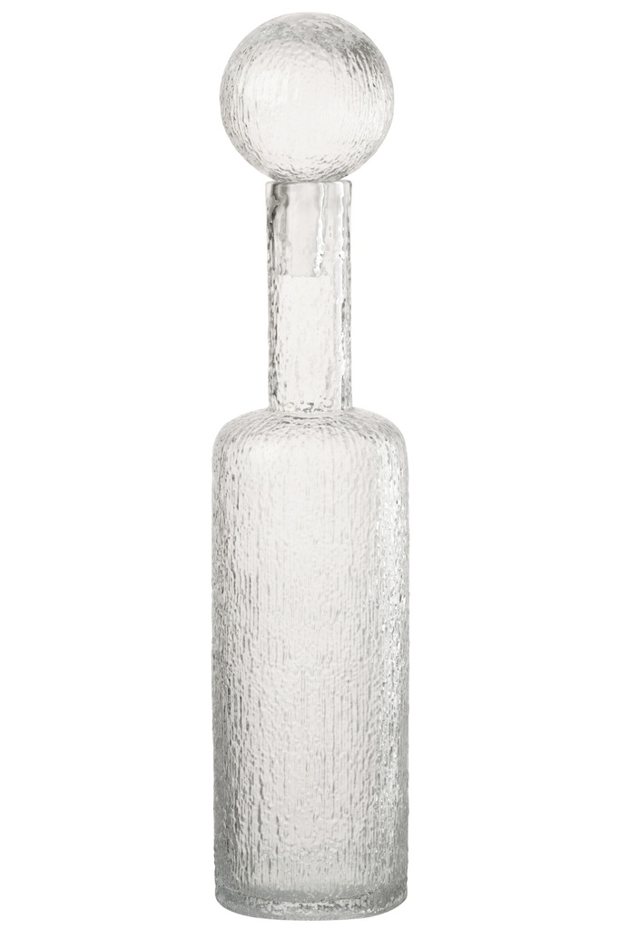 Bottle Decorative Relief Glass Transparent