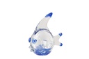 Paperweight Fish Glass Blue/Transparent