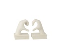 Set Of 2 Bookend Hands Love