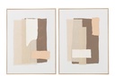 Painting 3D Objects Canvas Beige/Dark
