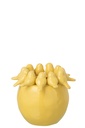 Vase Birds Stoneware Light Yellow