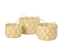 Set Of 3 Basket With Handle