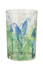 Hurricane Parrot Glass Blue/Green Large