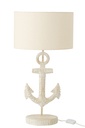 Table Lamp Anchor Polyresin White/Natural