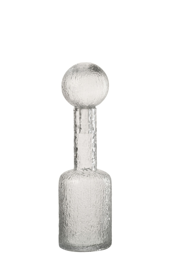 Bottle Decorative Relief Glass Transparent