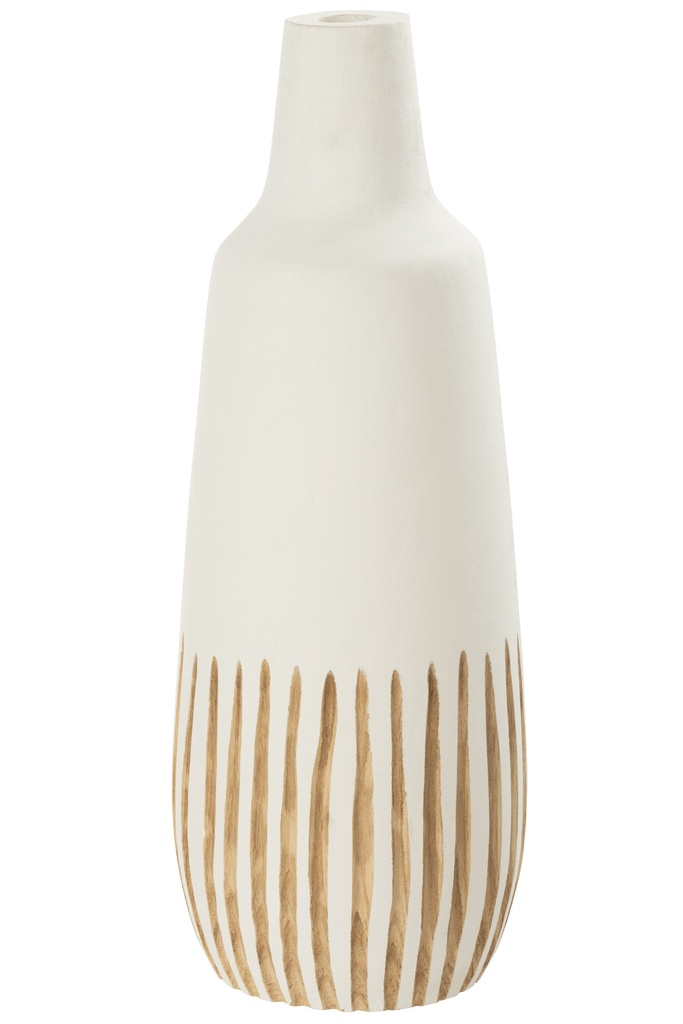 [31348] Vase Ying Wood Blanc Grand