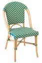Dining Chair Geo Rattan Yellow/Azure