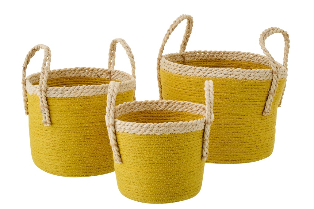Set Of 3 Basket With Handles
