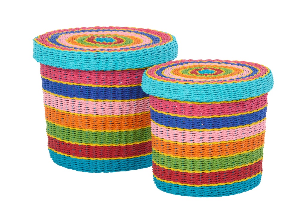 Set Of 2 Basket + Lid