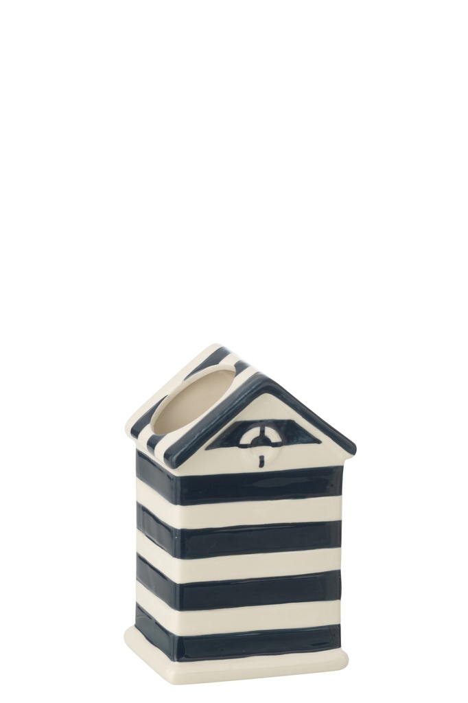 Flowerpot Beach House Porcelain Blue/White