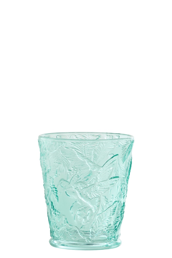 Drinking Glass Birds Glass Azure
