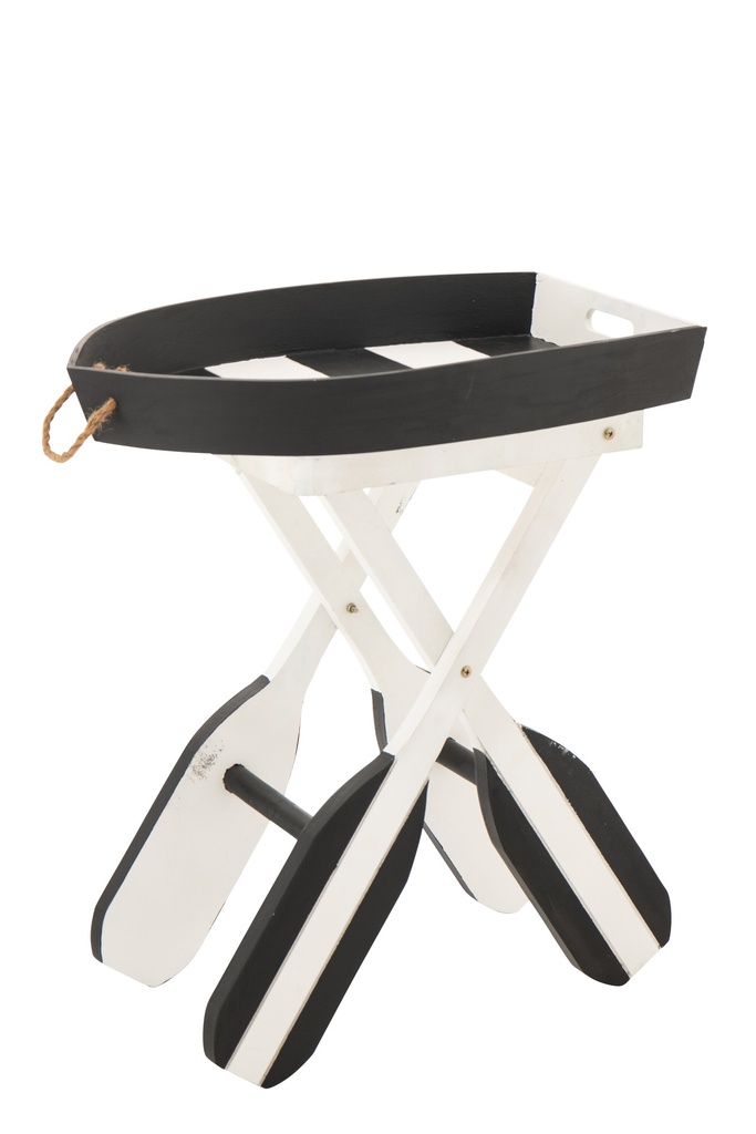 Side Table Boat Striped MDF
