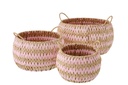 Set Of 3 Basket With Handles