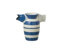 Vase Fish Striped Dolomite Blue/White