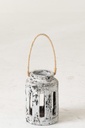 Lantern Ruby Terracotta Black/White