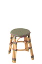 Stool Geo Rattan Pink/Green
