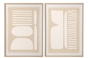 Wall Decoration Abstract Canvas Natural/White