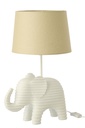Table Lamp Striped Polyresin White