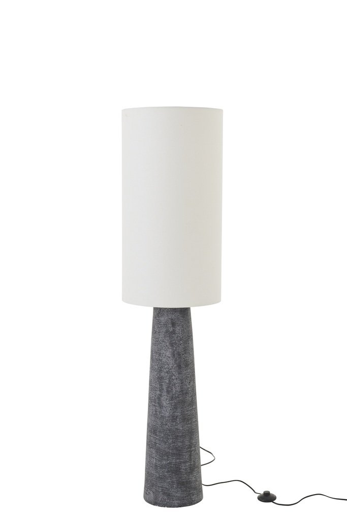 Floor Lamp Ava Fibreglass Black/White