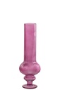 Vase Ada Ribbed Glass Fuchsia