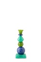 Candle Holder Glass Azure Blue/Blue