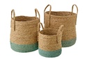 Set Of 3 Basket With Handles