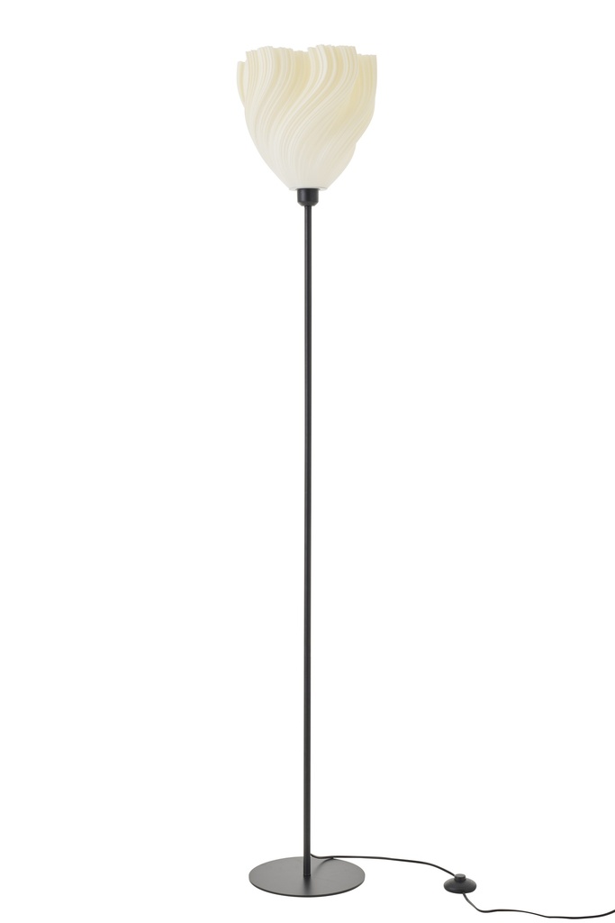 Floor Lamp Plastic Black/White Large