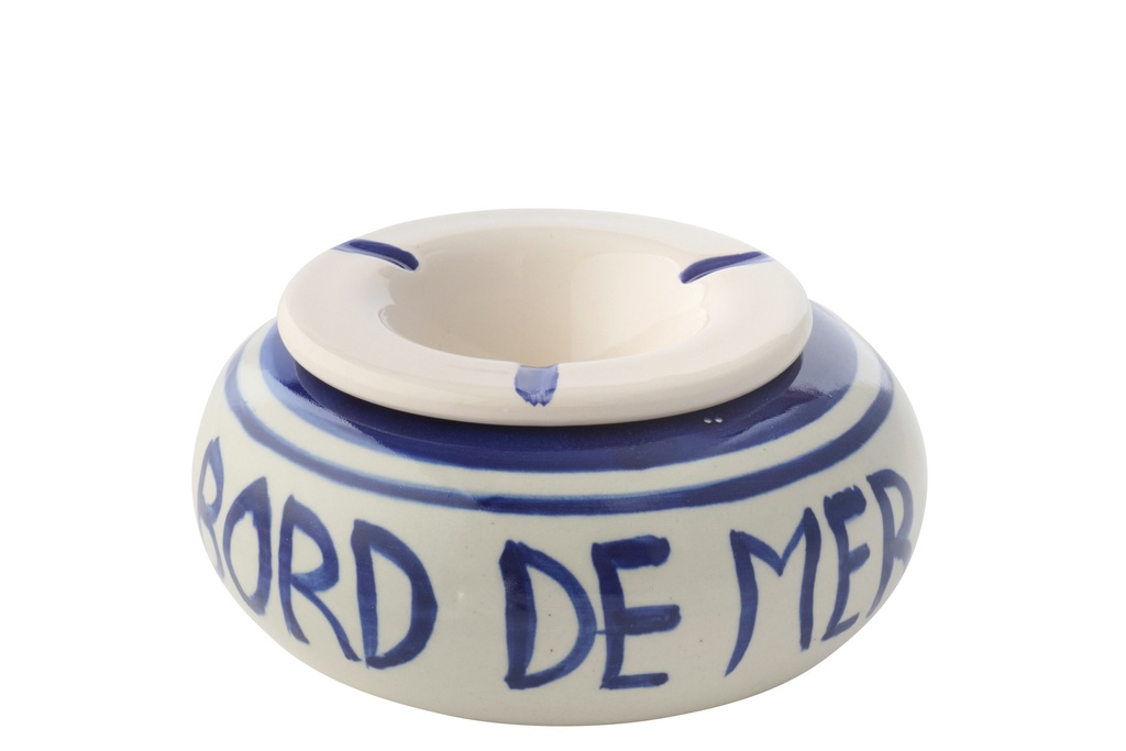Ashtray Ceramic Dark Blue Large
