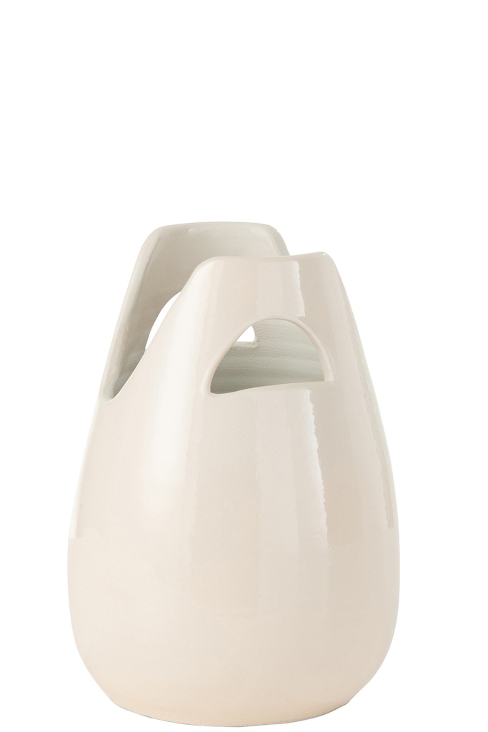 Vase Handle Ceramic White Small