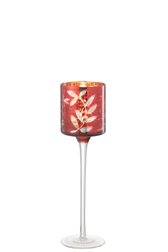 Tealicht Holder On Foot Leaves