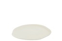 Plateau rond en aluminium blanc petit