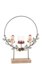 Tealight Holder Circle On Foot+Snowmen