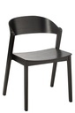 Chair Laga Oak Wood/Plywood Black