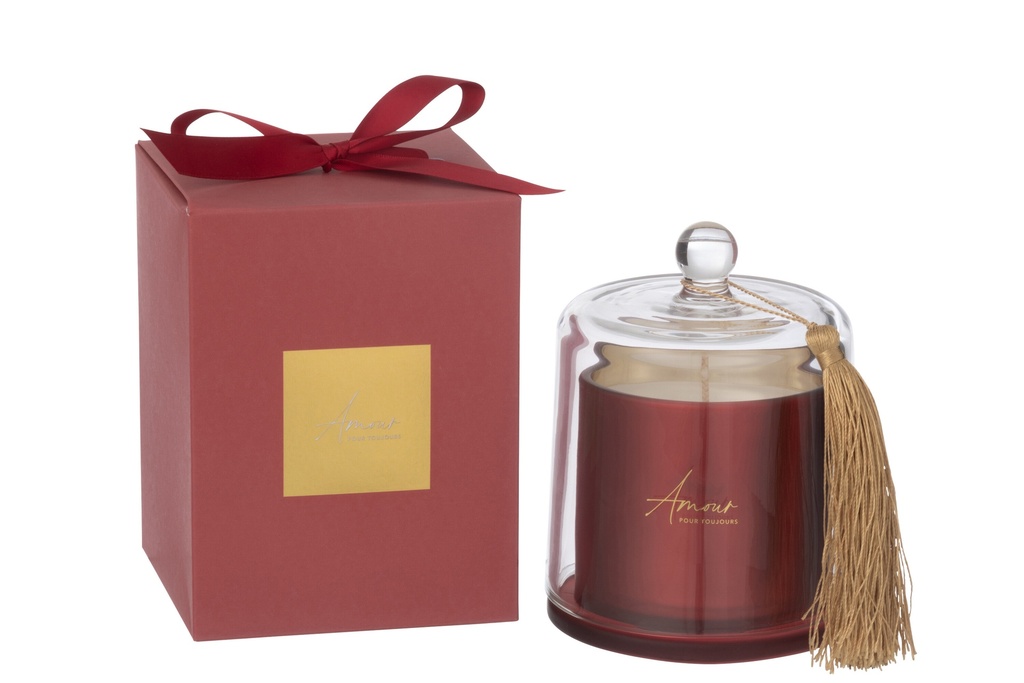 Scented Candle Bell Amour Red