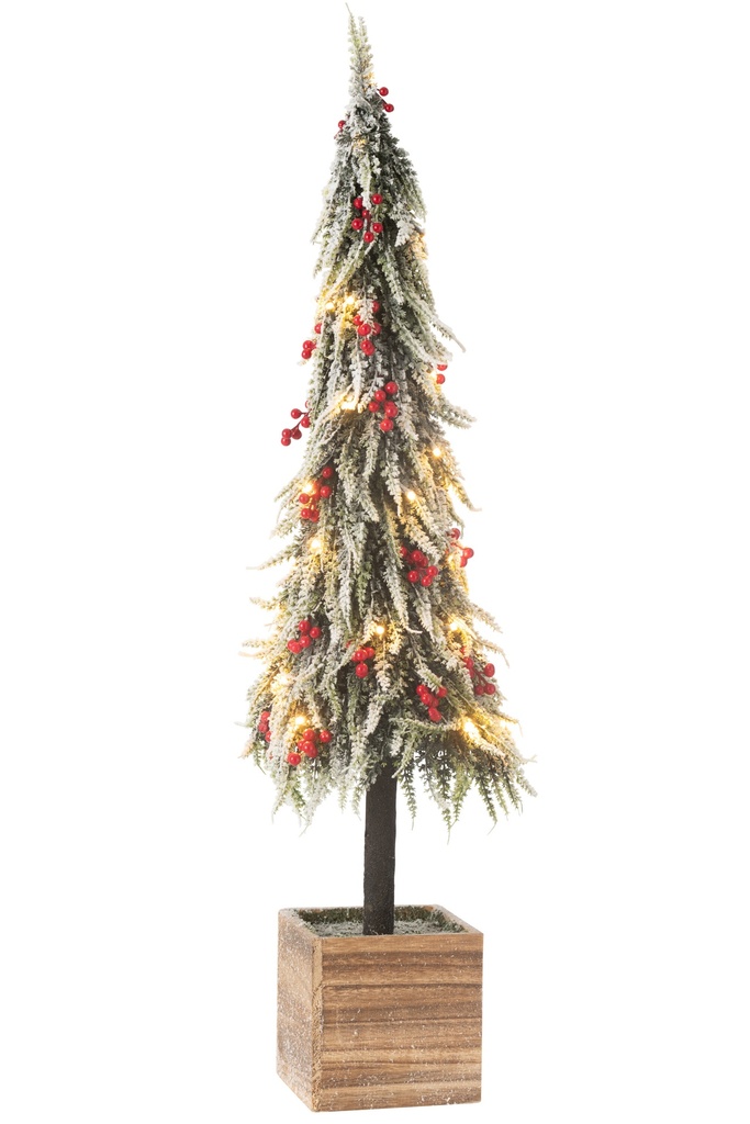 Xmas Tree+Led Artificial Snow Green/Red