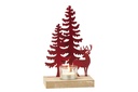 Tealight Holder 1 Piece Reindeer/Trees