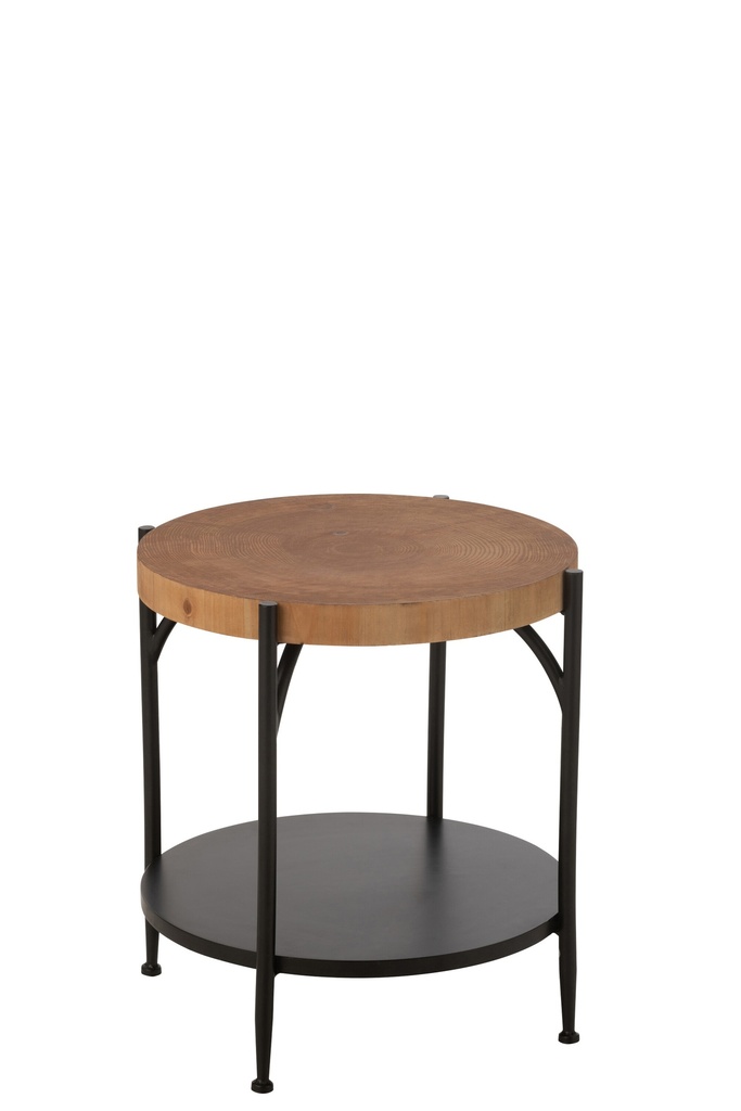 Side Table Bio MDF/Iron Black/Natural