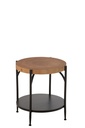 Side Table Bio MDF/Iron Black/Natural