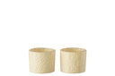 Tealight Holder Elise Glass Cream