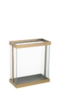 Lantern Rectangular Enma Iron/Glass Gold