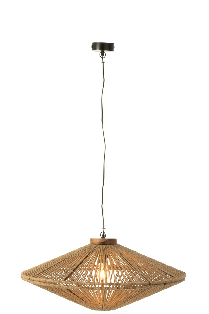 Hanging Lamp Ovni Iron/Jute Natural