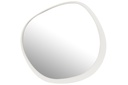 Wall Mirror Round Metal/Glass White