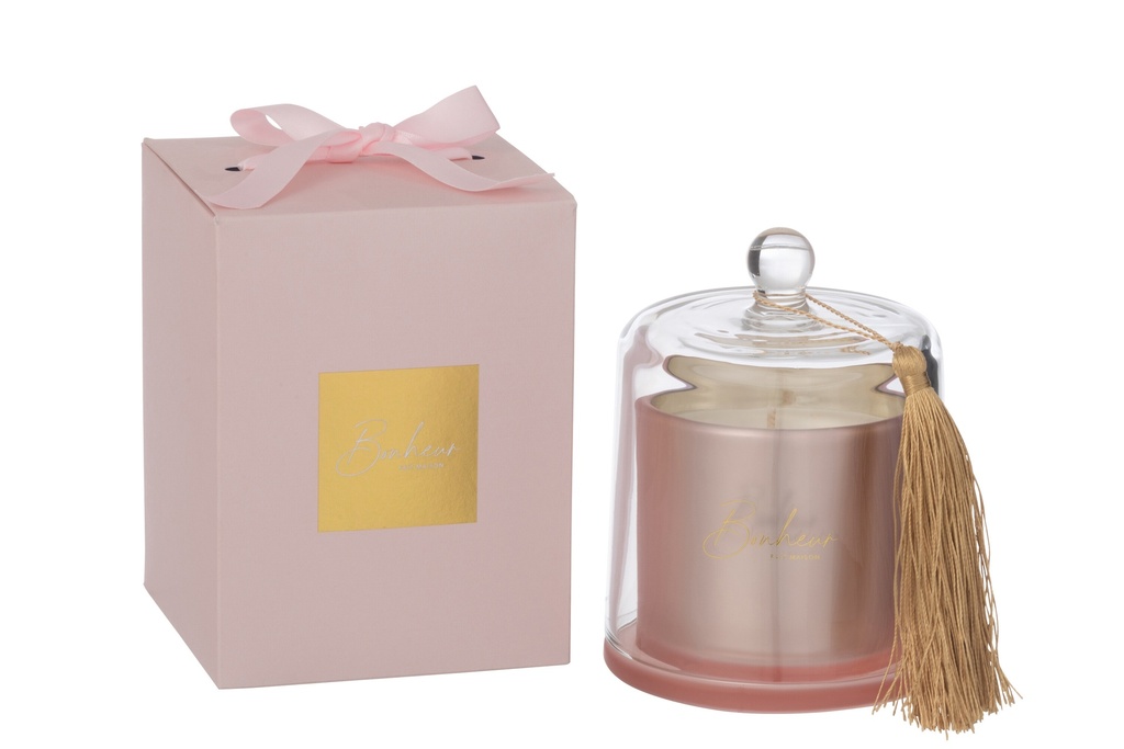 Scented Candle Bell Bonheur Pink