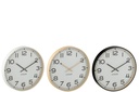 Wall Clock Round Plastic Beige/White/Black