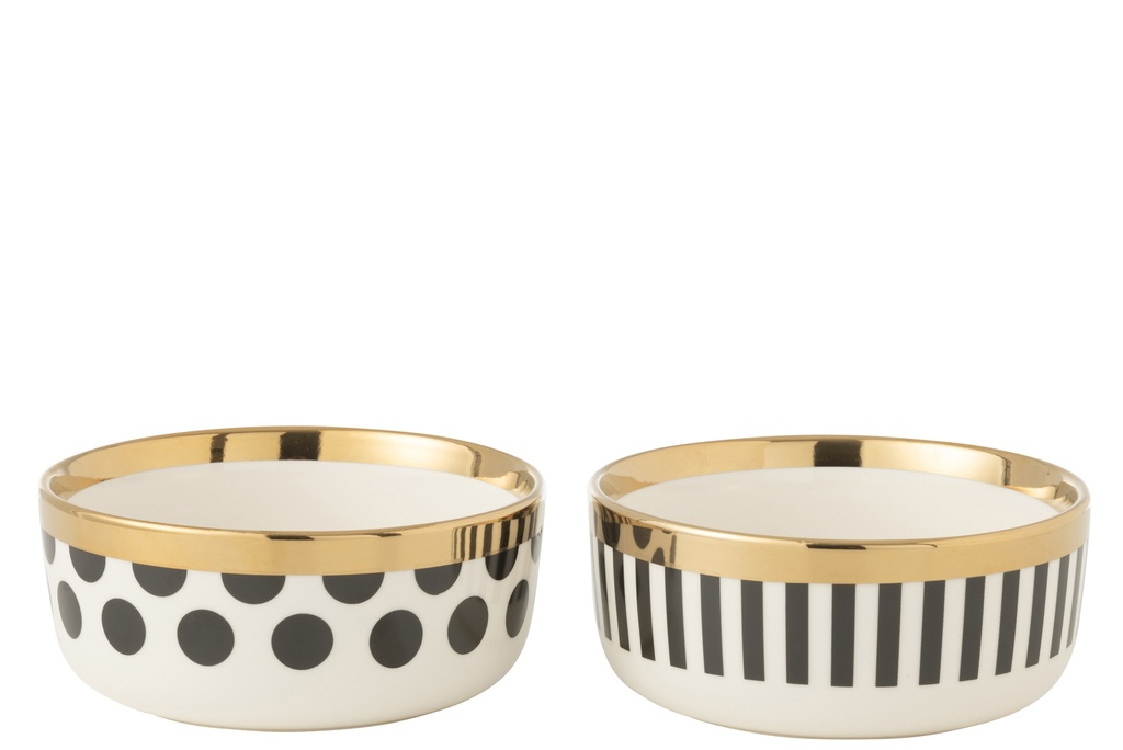 Bowl Dot/Strip Ceramic Mix Assortment