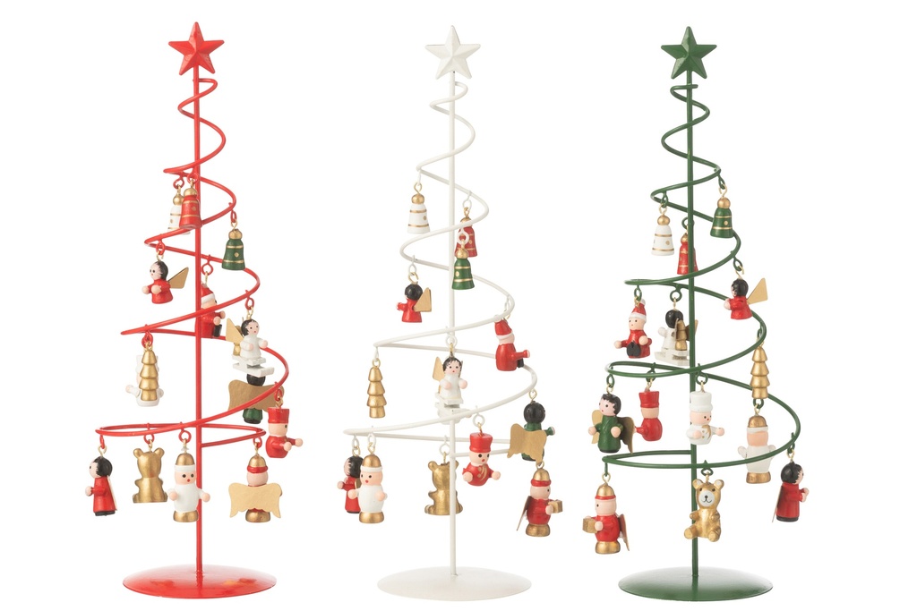 Christmas Tree+Figurines Swirl Metal Mix