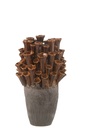 Vase Anemone Porcelain Brown/Grey Large