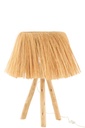 Table Lamp Bahamas Wood/Grass Natural